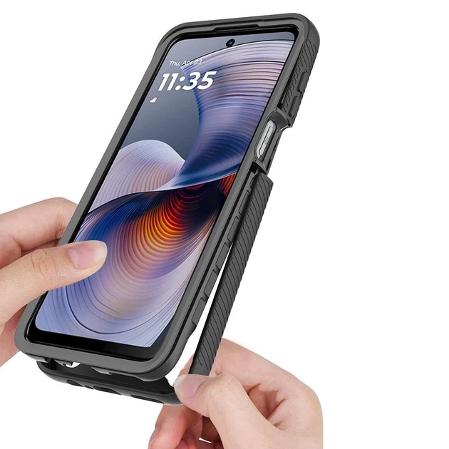 Чехол Tech-Protect Defense360 для Motorola Moto G15 | G15 Power | G05 | E15 Black (5906302361779) - Фото 2 Чехол Tech-Protect Defense360 для Motorola Moto G15 | G15 Power | G05 | E15 Black (5906302361779) - изображение 2