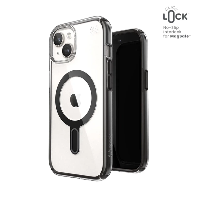 Чехол Speck Presidio Perfect-Clear ClickLock для iPhone 15 | 14 | 13 Clear Black with MagSafe (150441-3233) - Фото 1 Чехол Speck Presidio Perfect-Clear ClickLock для iPhone 15 | 14 | 13 Clear Black with MagSafe (150441-3233) - изображение 1