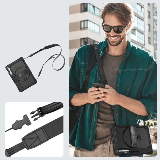 Чехол Tech-Protect Solid360 для Samsung Galaxy Tab S10 FE Plus (X626) Black (5906302368235) - Фото 8 Чехол Tech-Protect Solid360 для Samsung Galaxy Tab S10 FE Plus (X626) Black (5906302368235) - изображение 8
