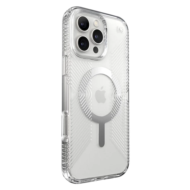 Чехол Speck Presidio Perfect-Clear Grip для iPhone 16 Pro Max Clear Chrome with MagSafe (150842-3223) - изображение 12