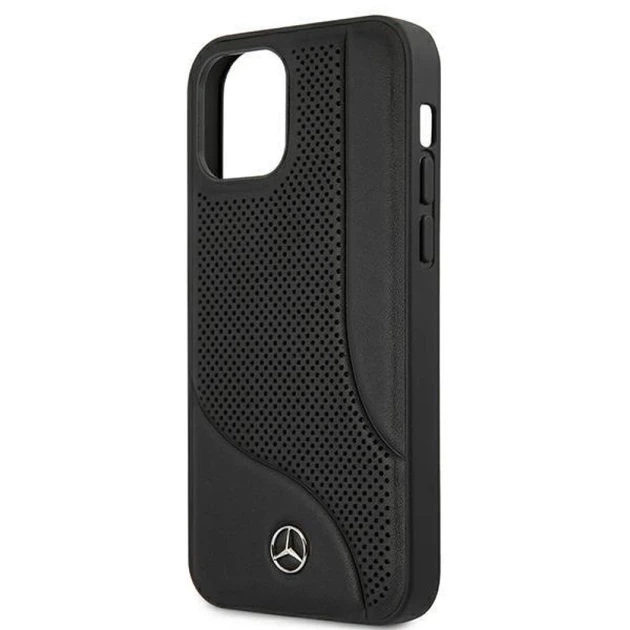 Чохол Mercedes для iPhone 12 mini Leather Perforated Area Black (MEHCP12SCDOBK) - зображення 6