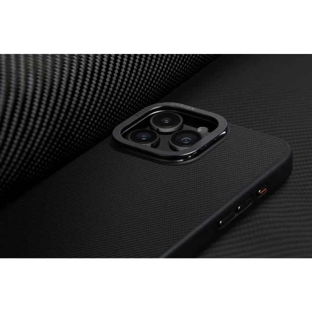 Чохол UNIQ Keva Max для iPhone 16 Pro Max Carbon Black with MagSafe (UNIQ-IP6.9P(2024)-KEVMMBLK) - зображення 6