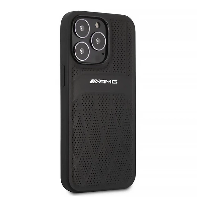 Чохол Mercedes Leather Curved Lines для iPhone 13 | 13 Pro Black (AMHCP13LOSDBK) - зображення 4
