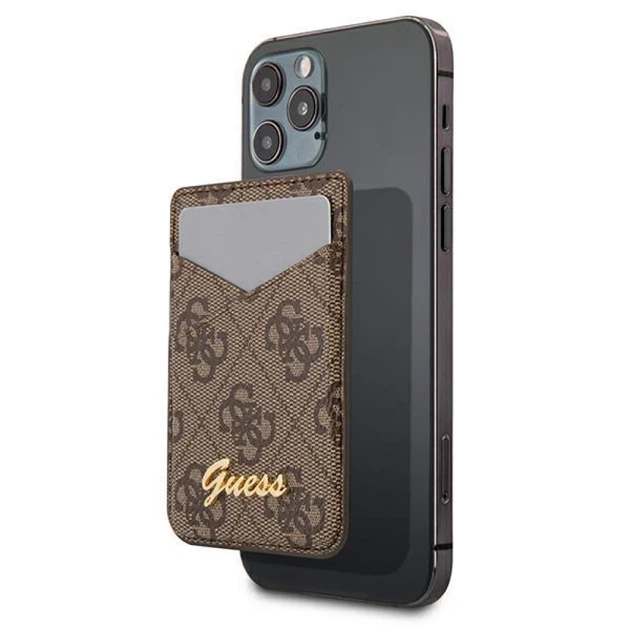 Магнітний гаманець Guess Wallet Brown with MagSafe Brown (GUWMS4GTLBR) - Фото 1 Магнітний гаманець Guess Wallet Brown with MagSafe Brown (GUWMS4GTLBR) - зображення 1