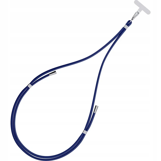 Универсальный шнурок 3mk EasyClip Dark Blue with Silver Metal (5903108568616) - изображение 8