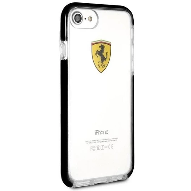 Чохол Ferrari для iPhone 7/8 | SE2020 Shockproof Hard Case Transparent/Black (FEGLHCP7BK) - зображення 5