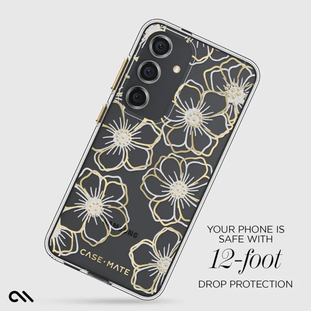 Чехол Case-Mate Floral Gems для Samsung Galaxy S24 (S921) Gold (CM053432) - изображение 7