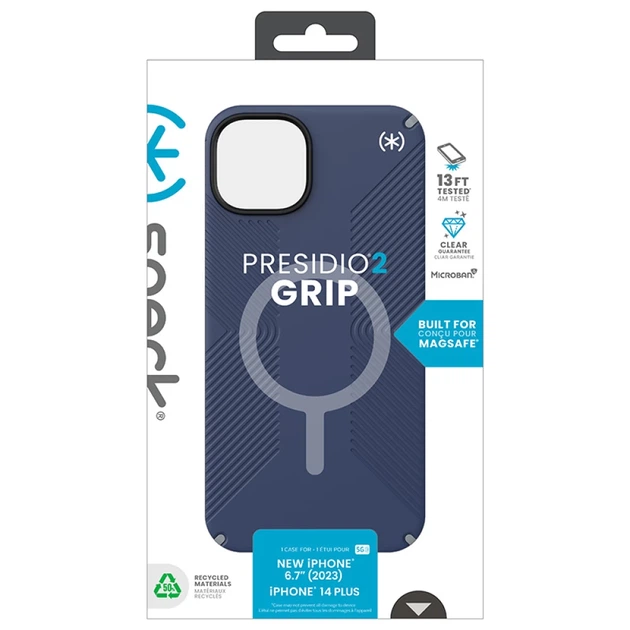 Чехол Speck Presidio2 Grip для iPhone 15 Plus | 14 Plus Coastal Blue Dust Grey with MagSafe (150569-3206) - изображение 12