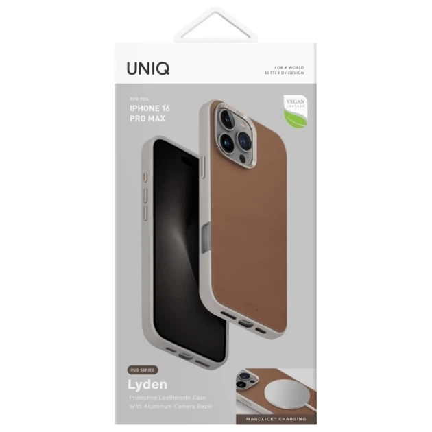 Чохол UNIQ Lyden DS для iPhone 16 Pro Max Carmel Ivory with MagSafe (UNIQ-IP6.9P(2024)-LDSCMLIVY) - зображення 6