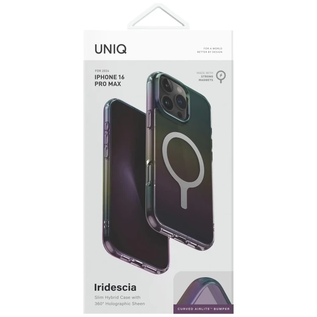 Чохол UNIQ Iridescia для iPhone 16 Pro Max Midnight Quartz with MagSafe (UNIQ-IP6.9P(2024)-IRDMMQTZ) - зображення 4