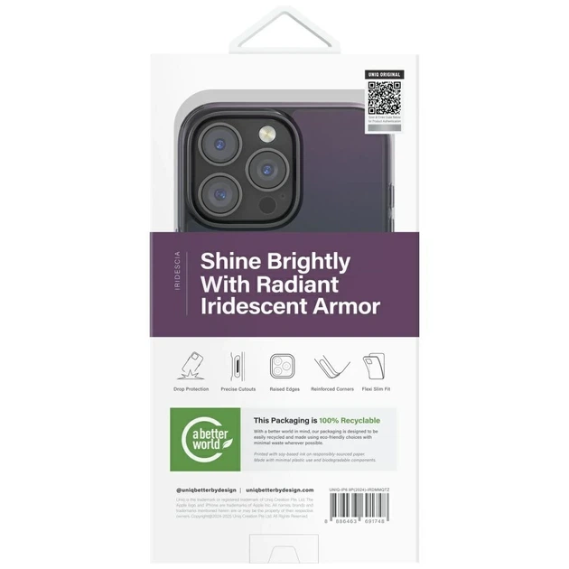 Чохол UNIQ Iridescia для iPhone 16 Pro Max Midnight Quartz with MagSafe (UNIQ-IP6.9P(2024)-IRDMMQTZ) - зображення 5