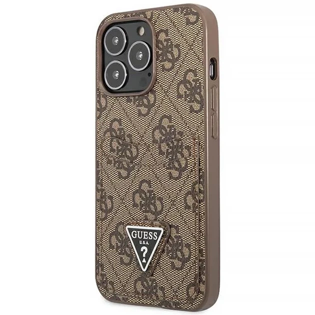 Чохол-гаманець Guess 4G Triangle Logo Cardslot для iPhone 13 Pro Brown (GUHCP13LP4TPW) - зображення 2