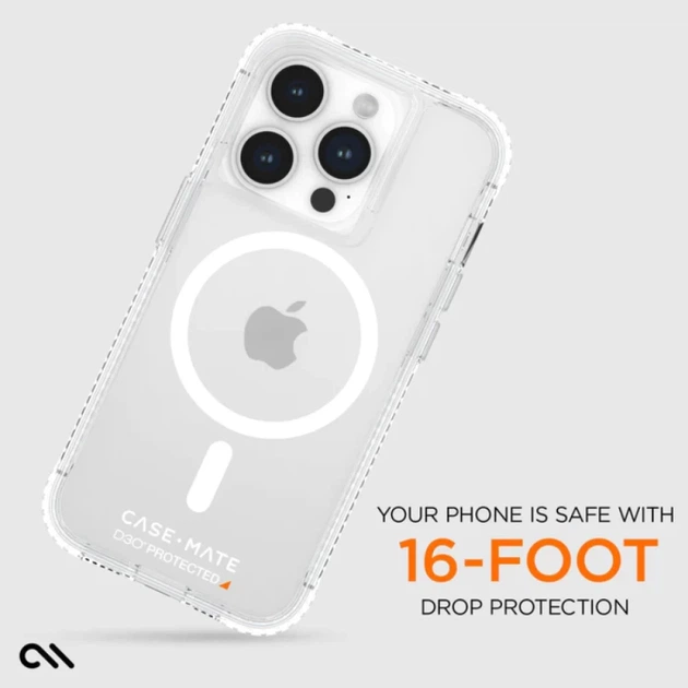 Чехол Case-Mate Ultra Tough D3O Clear для iPhone 15 Pro Clear with MagSafe (CM051486) - Фото 8 Чехол Case-Mate Ultra Tough D3O Clear для iPhone 15 Pro Clear with MagSafe (CM051486) - изображение 8