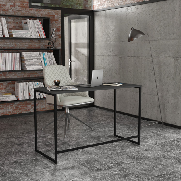 Письмовий стіл комп'ютерний Liner Loft графіт. Столи робочі письмові лофт для дому та офісу - Фото 1 Письмовий стіл комп'ютерний Liner Loft графіт. Столи робочі письмові лофт для дому та офісу - зображення 1