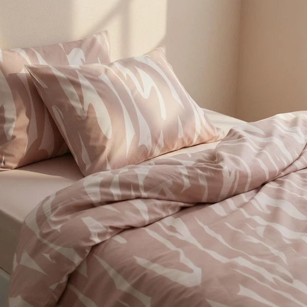 Komplet pościeli Homla Taro Poszewka na pościel 220 x 200 cm + 2 poszewki na poduszki 70x80 cm z mikrofibry karmelowo-beżowy (5906496767784) - obraz 3