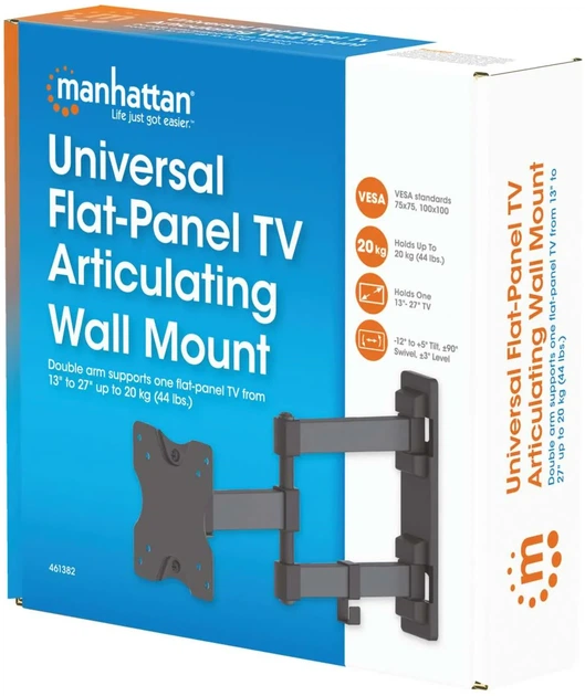 Настінне кріплення Manhattan 461382 13" - 27" (0766623461382) - зображення 2
