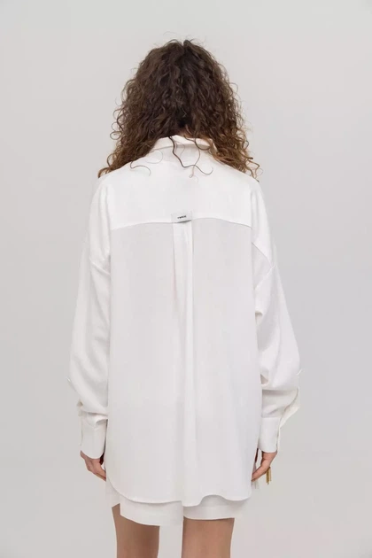 Сорочка лляна SH 001 2530251550309 L/XL Молочний - зображення 5