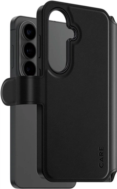 Etui z klapką CARE by PanzerGlass Tango 2w1 Wallet do Samsung Galaxy S26 Black (CR85966) - obraz 2