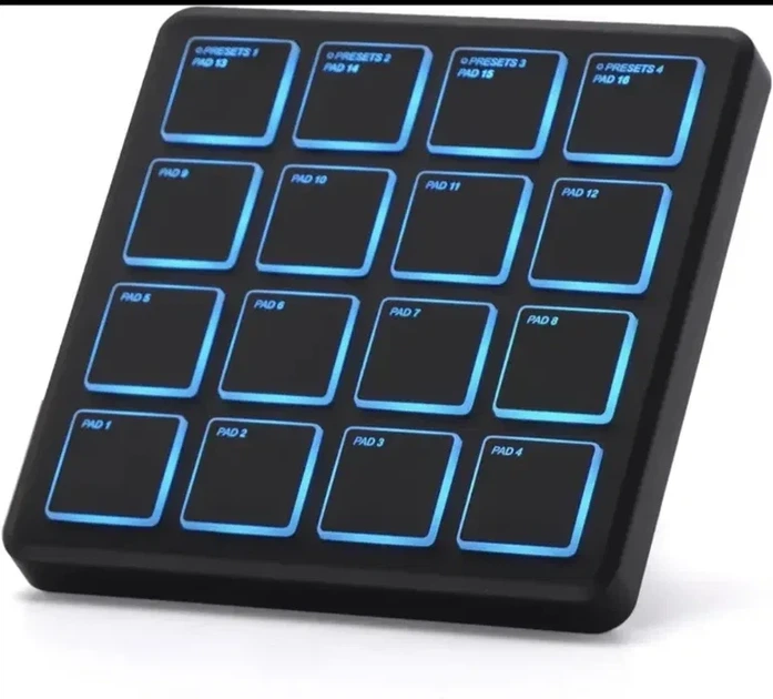M-VAVE SMC-PAD Портативный MIDI-контроллер с 16 MPC-драм-педами (черный) - изображение 2