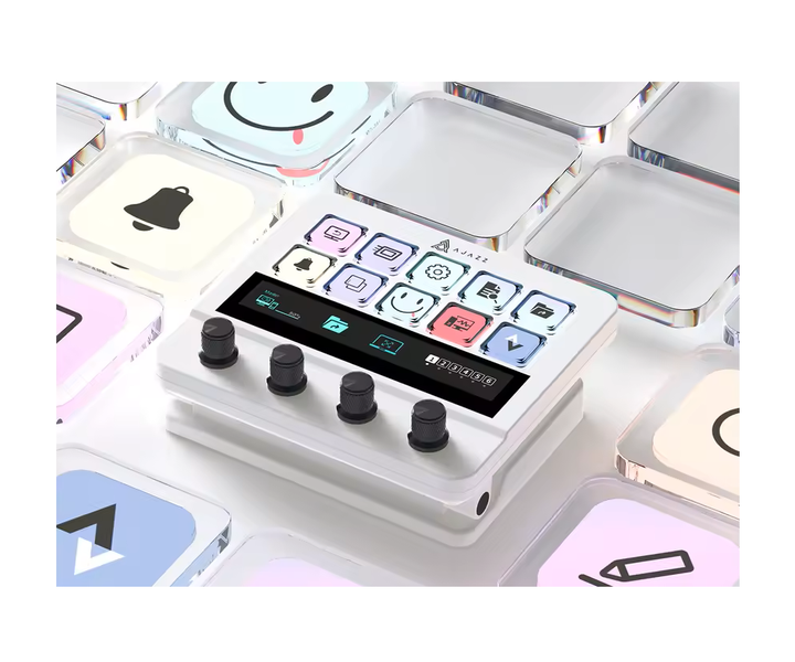 Міні-клавіатура консольна панель Ajazz AKP05E Stream Controller, Studio Deck, 15 макропрограмованих клавіш (білий) - зображення 2