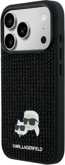 Etui Karl Lagerfeld Rhinestones Karl&Choupette Pin do Apple iPhone 17 Pro Black (3666339603335) - obraz 2