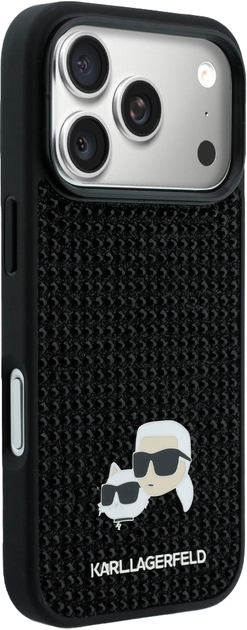 Etui Karl Lagerfeld Rhinestones Karl&Choupette Pin do Apple iPhone 17 Pro Black (3666339603335) - obraz 4