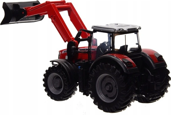 Traktor Bburago Massey Ferguson 8740S z ładowarką 31633 (4893993316335) - obraz 3