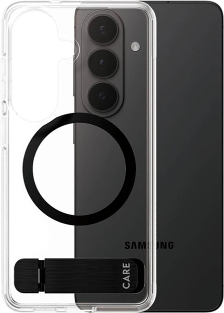 Etui CARE by PanzerGlass Black Kickstand & QI do Samsung Galaxy S26 Transparent (CR24194) - obraz 4