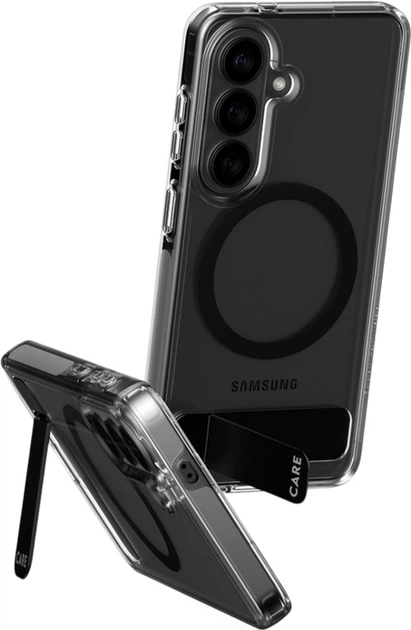 Etui CARE by PanzerGlass Black Kickstand & QI do Samsung Galaxy S26 Transparent (CR24194) - obraz 5