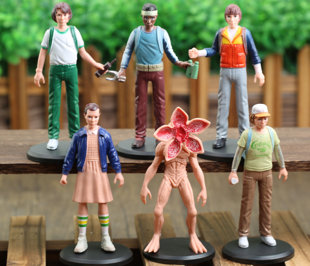 Набор игровых фигурок 6 ШТ герои из сериала Странные дела Stranger Things в полный рост, высота 11-12 см на подставках (SVS) - изображение 2