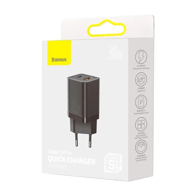 ЗП Baseus Super Si Pro C+U 30W Black (CCSUPP-E01) - Фото 5 ЗП Baseus Super Si Pro C+U 30W Black (CCSUPP-E01) - изображение 5