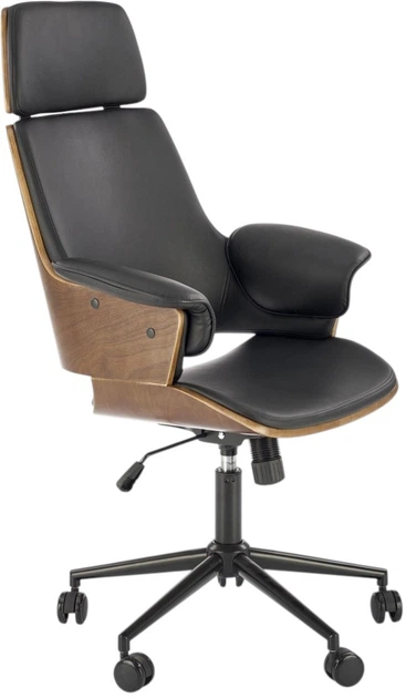 Офісне крісло Halmar Weber Горіхово-чорне (5905248127050) - зображення 2