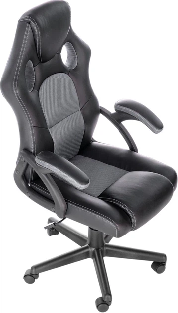 Fotel biurowy Halmar Berkel Czarno-Popielaty (5905248115606) - obraz 10