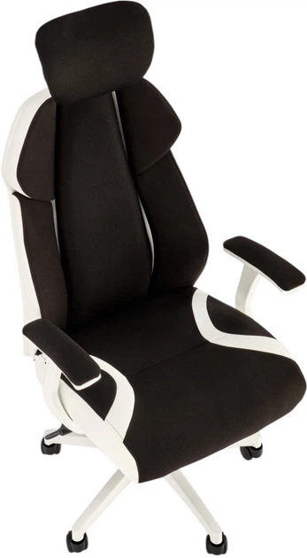 Fotel biurowy Halmar Chrono Biało-Czarny (5905248115668) - obraz 5