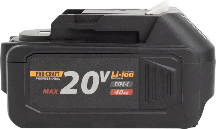 Аккумулятор ProCraft Battery 20/4С 20 В 4 А⋅ч Type-C (030280) - изображение 8