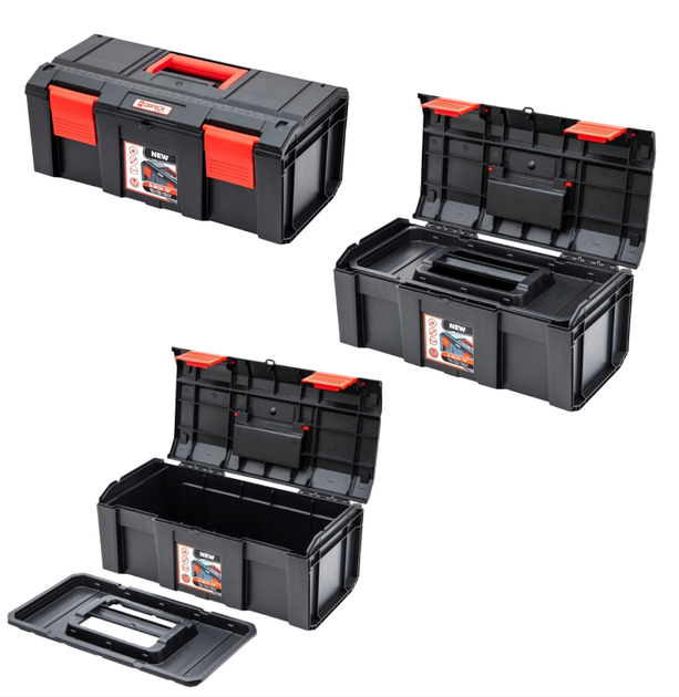 Набір із 3 ящиків для зберігання інструментів QBRICK REGULAR R-BOX SET: 19+16+13, модульні, пластикові - Фото 4 Набір із 3 ящиків для зберігання інструментів QBRICK REGULAR R-BOX SET: 19+16+13, модульні, пластикові - зображення 4