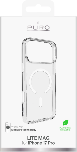 Etui Puro Lite Mag na iPhone 17 Pro White\Transparent (8018417525711) - obraz 2