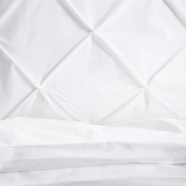 Komplet pościeli Homla Aurea Poszewka na pościel 160 x 200 cm + 2 poszewki na poduszki 50x60 cm z perkal z dekoracyjnym pikowaniem biały (5906496768774) - obraz 4