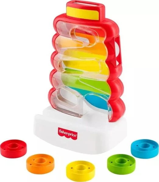 Wieża do układania Mattel Fisher-Price z krążków do wrzucania JLB81 (194735360475) - obraz 1