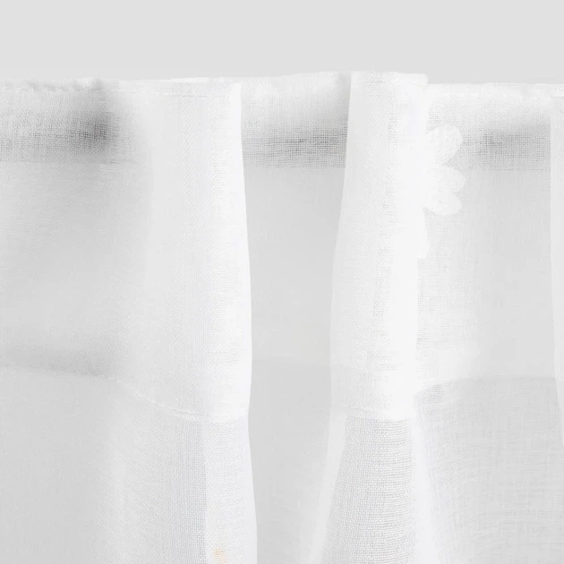 Firanka Homla Daisy w haftowane kwiaty biała 140 x 250 cm (5906496742378) - obraz 3