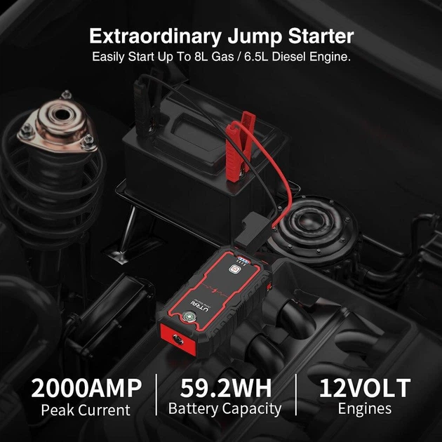 Пуско Зарядний Пристрій 2000А 12В Jump Starter UTRAI Jstar One Пусковий пристрій Джамп Стартер Бустер Авто - зображення 3