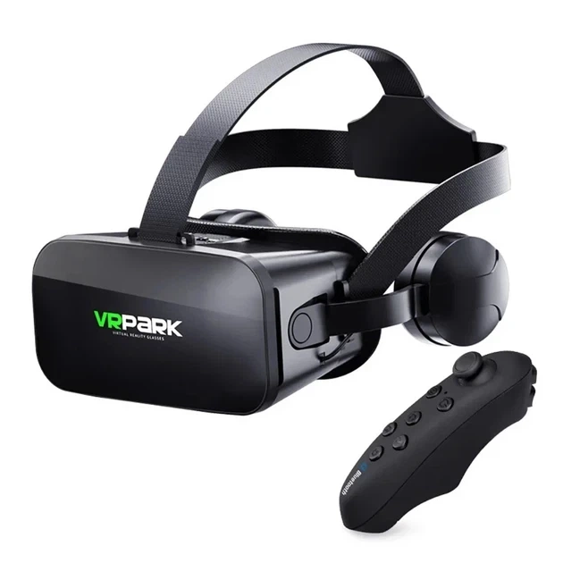 VR очки VRPARK KBY004 со встроенными наушниками и джойстиком VR Park Y1 – комплект виртуальной реальности для смартфонов - изображение 2