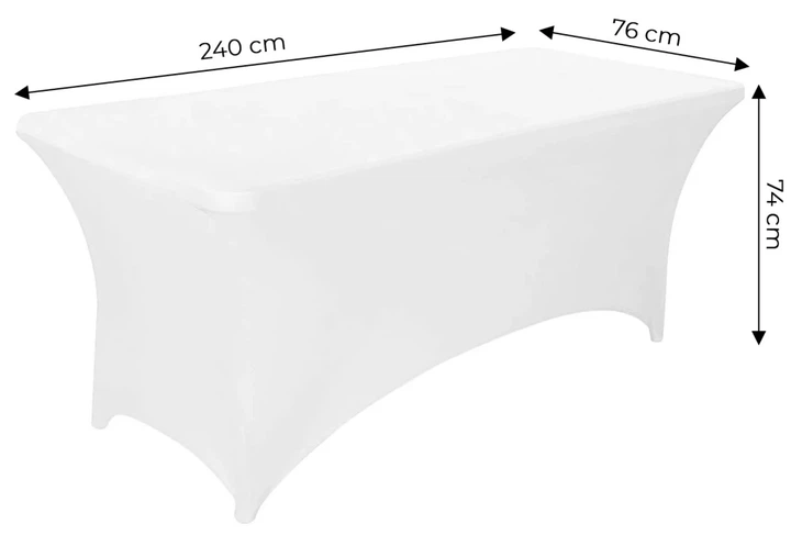 Obrus cateringowy ModernHome by Multistore MultiGarden elastyczny Biały 240 x 76 cm 8FT (5905817006816) - obraz 2