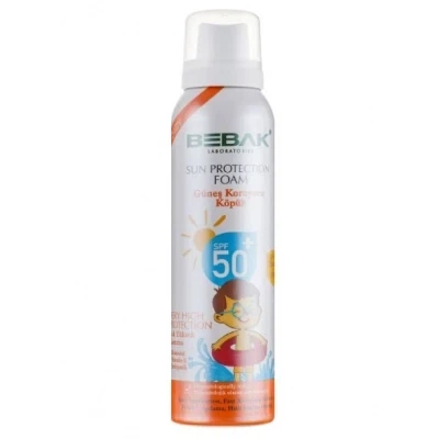 Сонцезахисна пінка для дітей SPF 50+ Bebak, 150 мл - Фото 1 Сонцезахисна пінка для дітей SPF 50+ Bebak, 150 мл - изображение 1