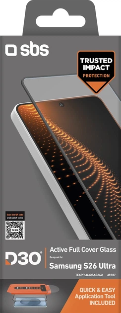 Захисне скло SBS Ultra-Strong D3O with Applicator для Samsung Galaxy S26 Ultra Black (TEAPPLD3OSAS26U) - зображення 2