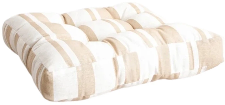 Подушка Homla Evelyn в бежеві смужки з ручкою та стьобаним візерунком 50 x 50 см (5906496770517) - зображення 2