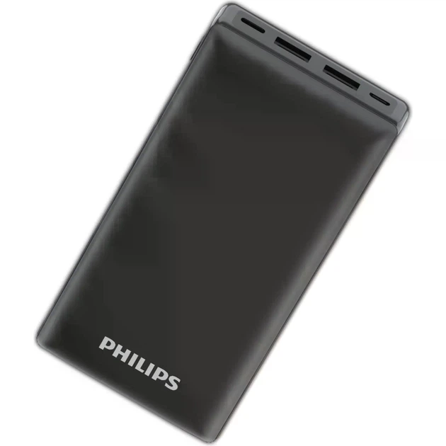 Повербанк Power Bank Philips PD 20W 20000 mAh Black (DLP7721C) - Фото 2 Повербанк Power Bank Philips PD 20W 20000 mAh Black (DLP7721C) - зображення 2