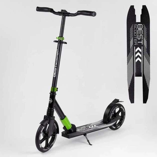 Самокат алюминиевый "Best Scooter" 93427(2) колеса PU, d переднего колеса - 230мм, d заднего колеса - 215мм, 1 амортизатор передний - Фото 1 Самокат алюминиевый "Best Scooter" 93427(2) колеса PU, d переднего колеса - 230мм, d заднего колеса - 215мм, 1 амортизатор передний - изображение 1