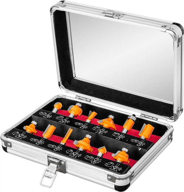 Zestaw frez widiowych NEO Tools 8 mm 12 szt. 57-210 (5906692009435) - obraz 1