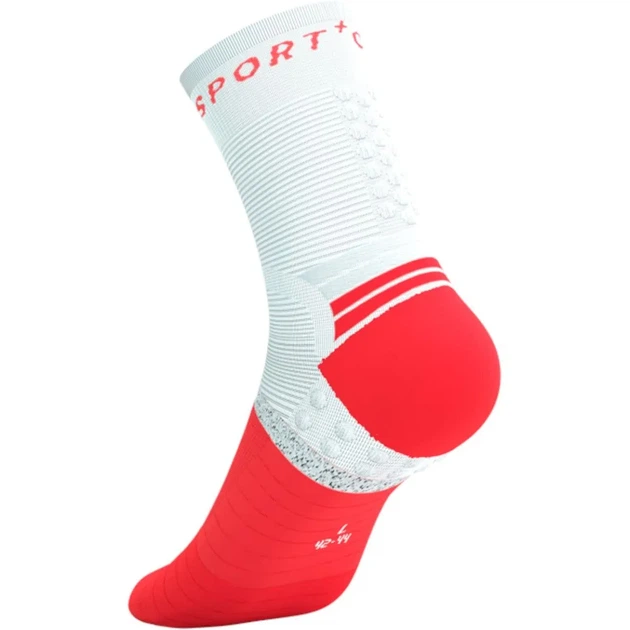 Носки спортивные с защитой от мозолей Compressport Pro Marathon Socks V2.0 Fluo red/white L (100081353) - изображение 4